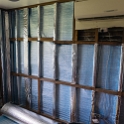 7Goldsworthy UL Lounge 2017FEB05 002  The contrasting silver colour is the Sisolation vapour barrier/house wrap I installed yesterday. : 7 Goldsworthy Street, Townsville, QLD, Australia, Lounge Room, Interior, Fitzy's Poverty Palaces, 2017, February